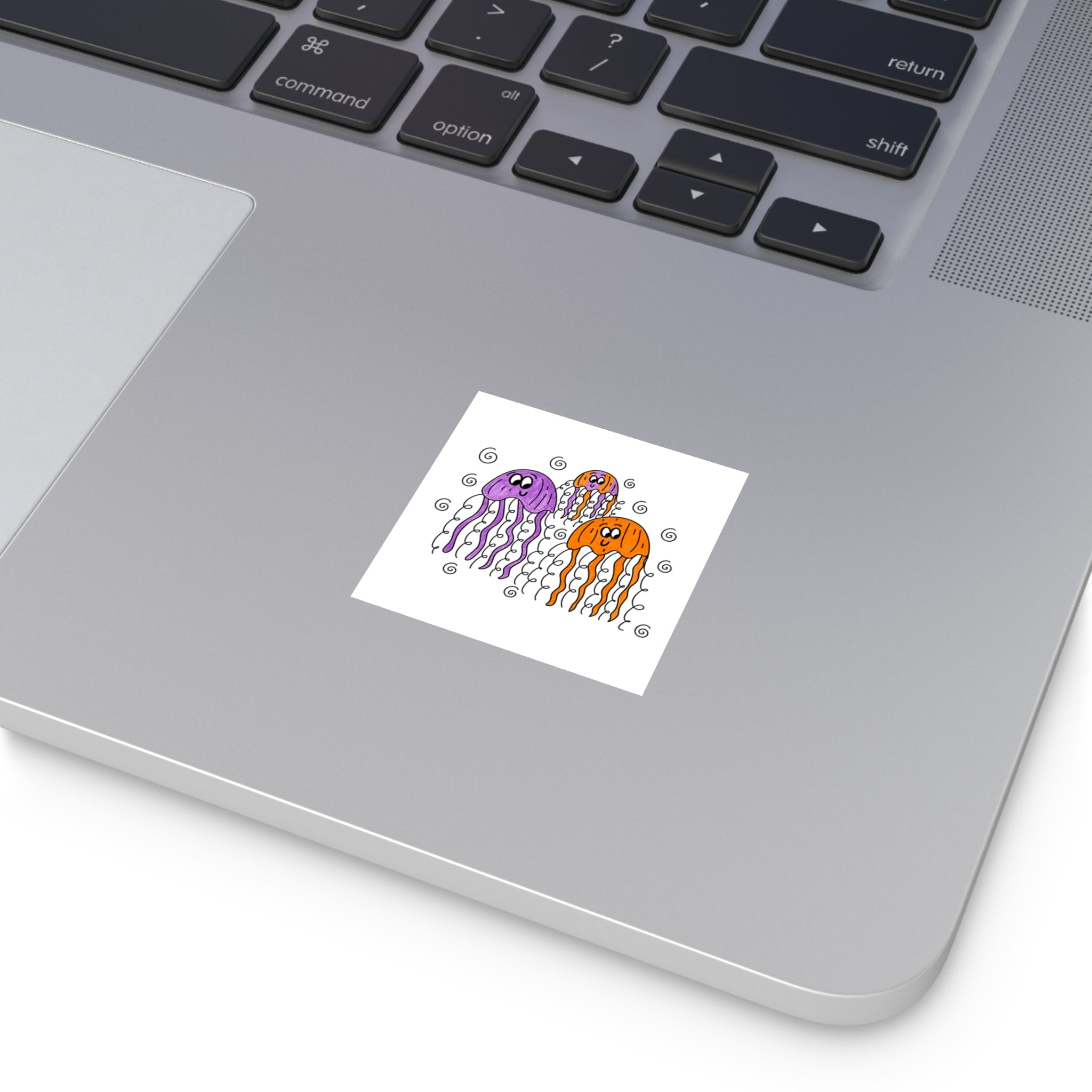 Cute Jellyfish Sticker, Hand Drawn Ocean Vinyl Sticker, Whimsical Coastal Sticker, Cute Sea Life Decal