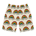 Hand-Drawn Smiling Rainbow Pattern Board Shorts | All-Over Print
