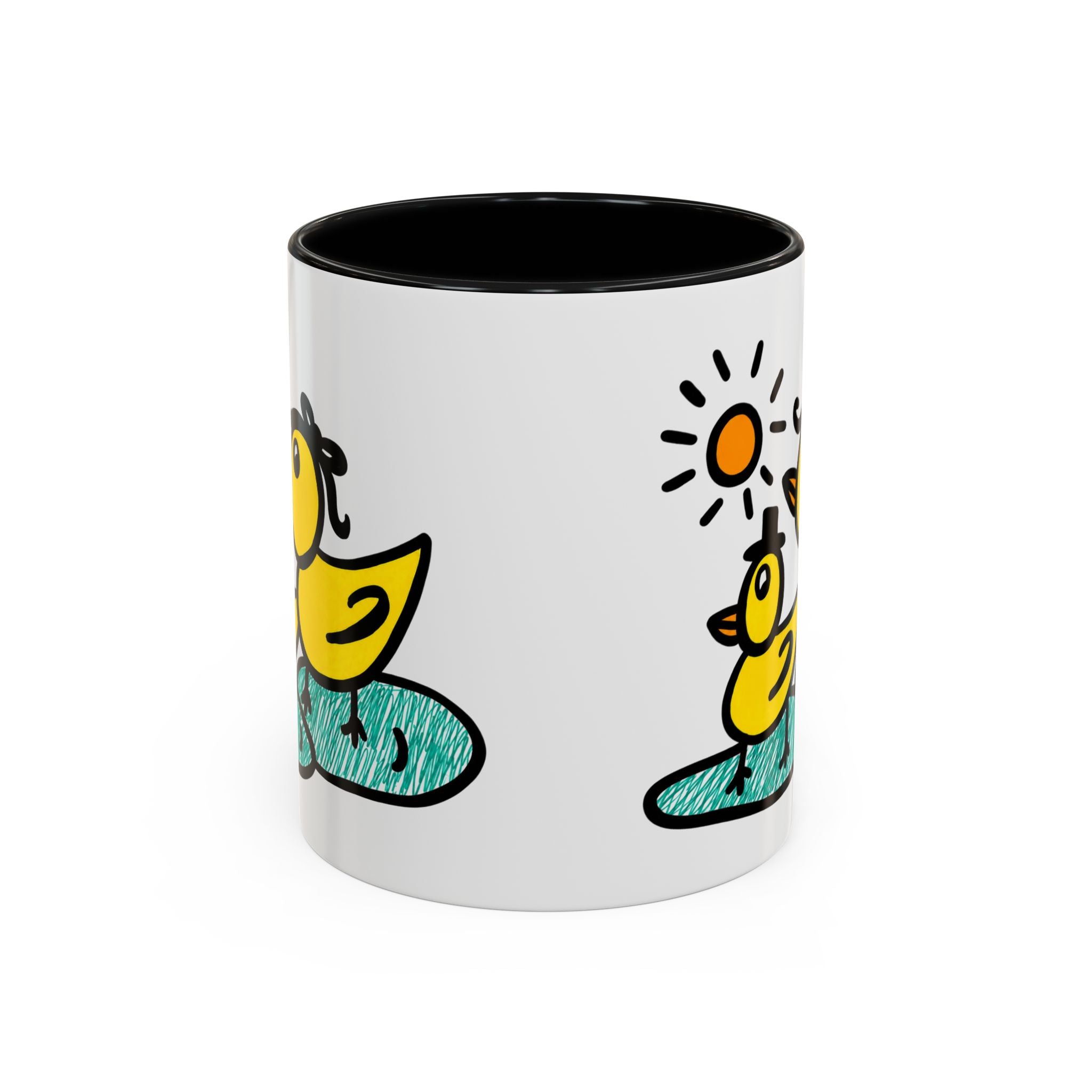 Hand-Drawn Cute Ducks in Pond Mug | Accent Coffee Mug 11oz 15oz