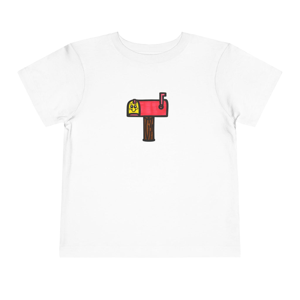 Hand-Drawn Cute Pink Mailbox toddler tee | Kids Mailbox Shirt, Postal Theme