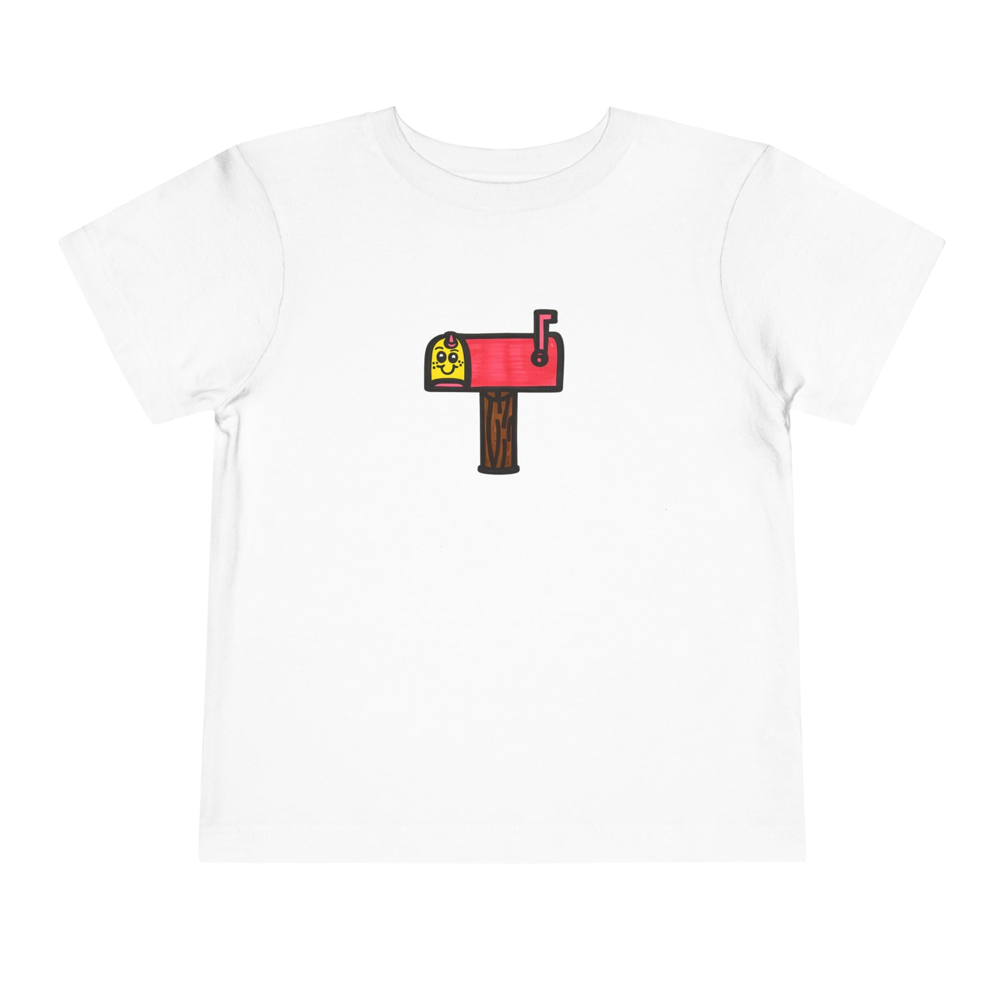 Hand-Drawn Cute Pink Mailbox toddler tee | Kids Mailbox Shirt, Postal Theme