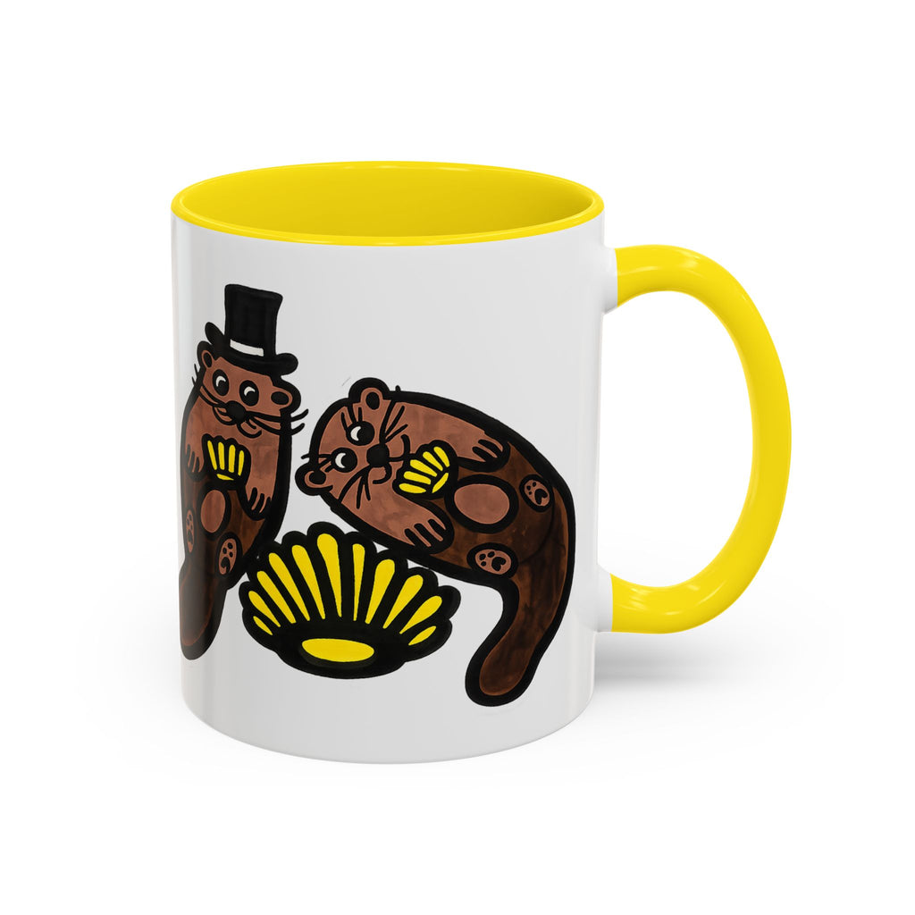Otter with Top Hat and Shell Mug | Accent Coffee Cup