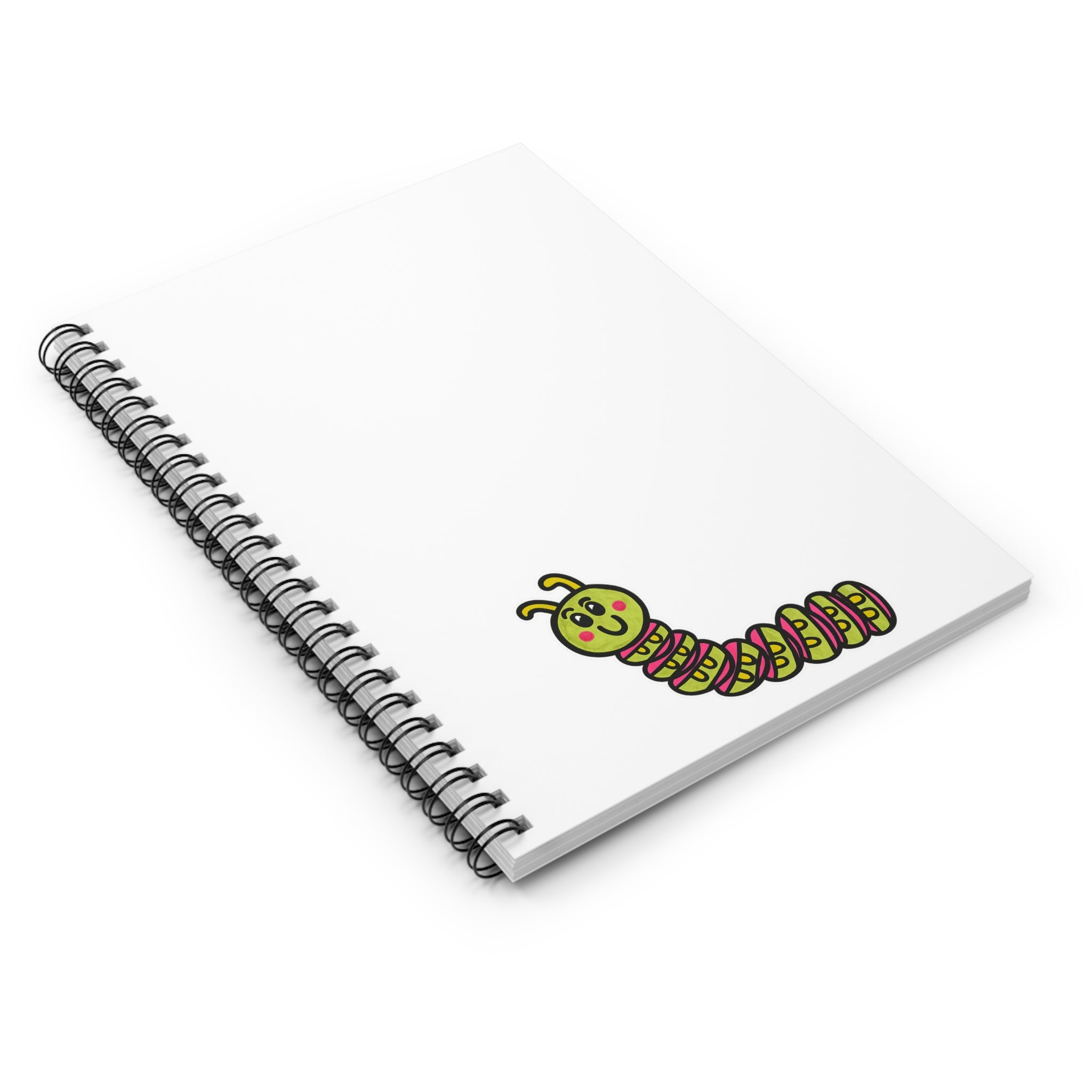 Hand-Drawn Cute Cartoon Caterpillar Spiral Notebook | Ruled Notebook