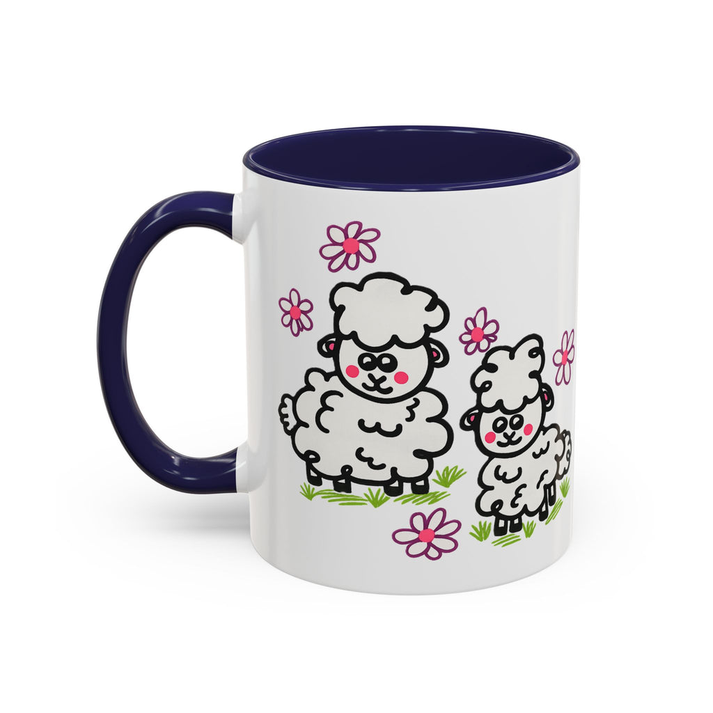 Hand-Drawn Cute Cartoon Sheep Pattern Mug | Accent Coffee Mug