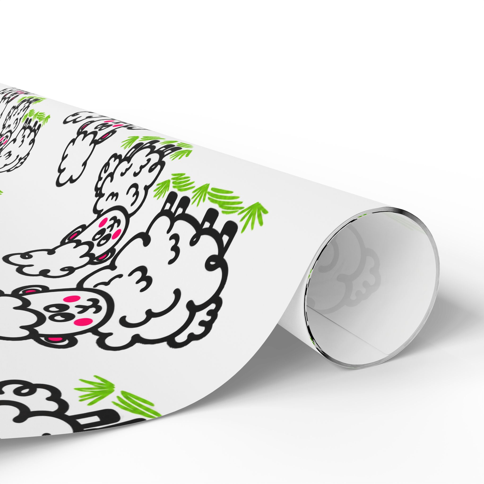 Hand-Drawn Cute Cartoon Sheep Pattern Wrapping Paper | Nursery Animal Gift Wrap