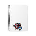 Hand-Drawn Patriotic Owls Spiral Notebook | Ruled Lined Journal