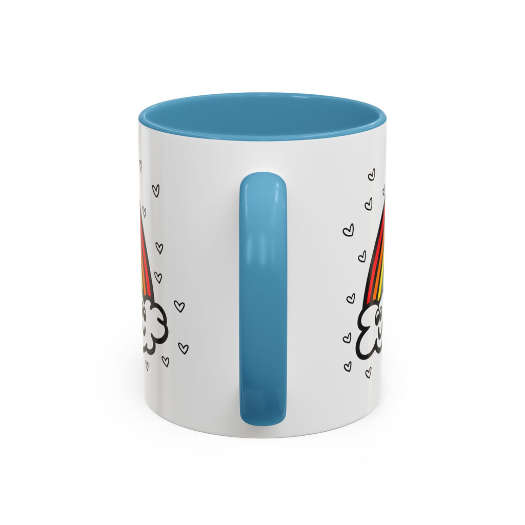 Hand-Drawn Smiling Rainbow Clouds mug | Accent Coffee Mug 11oz or 15oz