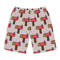 Hand-Drawn Smiling Mailbox Pattern Board Shorts | All-Over Print