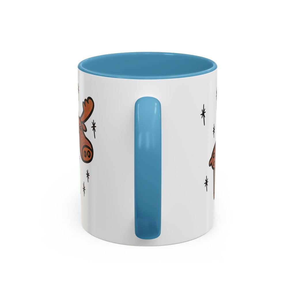 Hand-Drawn Retro Woodland Moose Mug | Accent Coffee Mug 11oz 15oz
