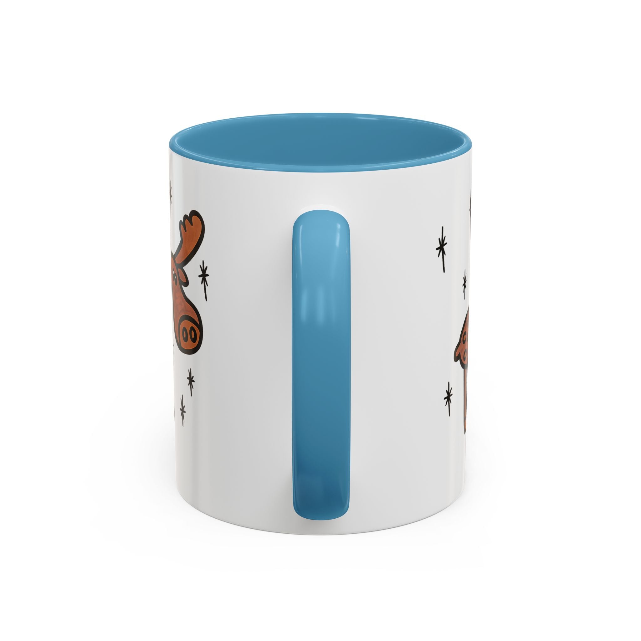 Hand-Drawn Retro Woodland Moose Mug | Accent Coffee Mug 11oz 15oz