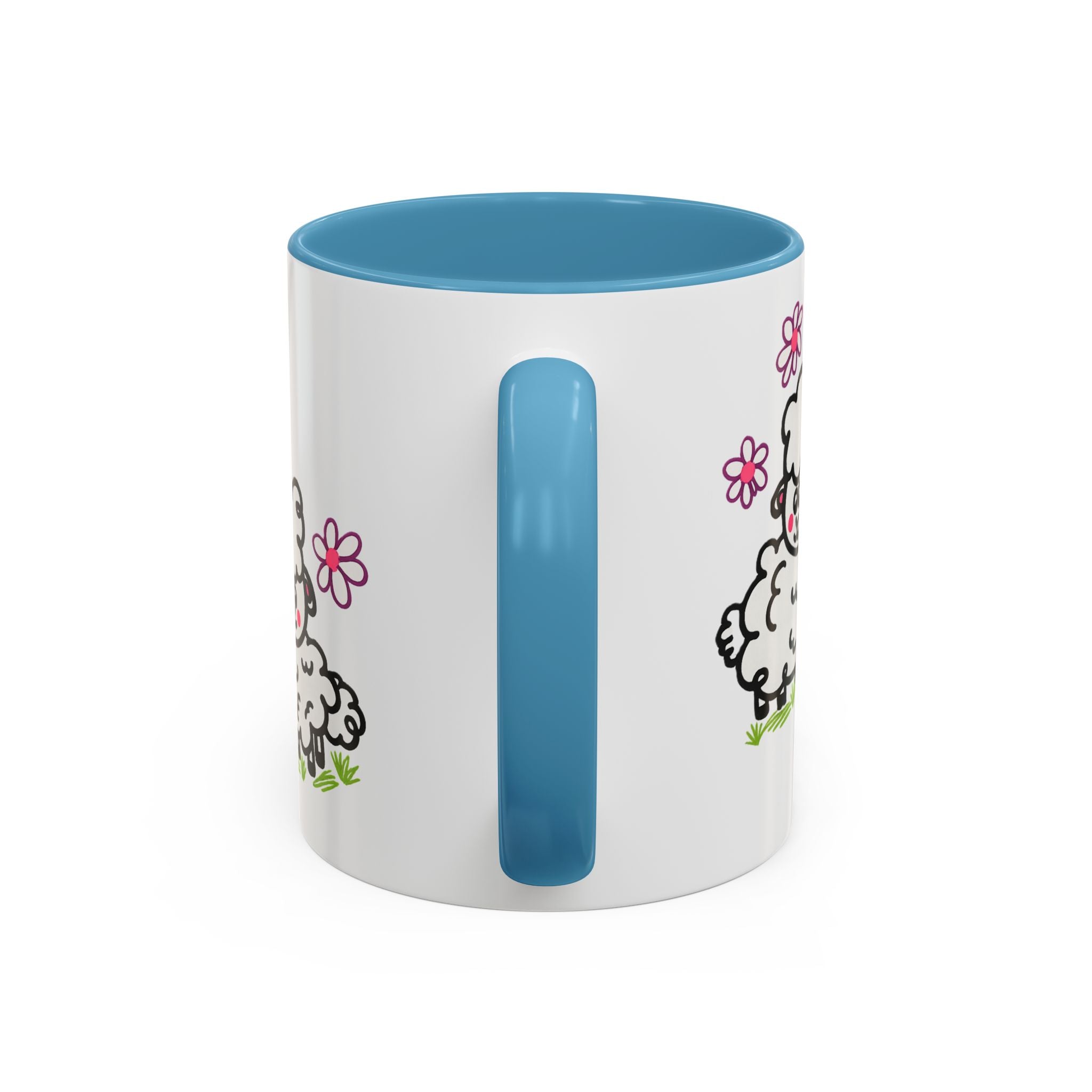 Hand-Drawn Cute Cartoon Sheep Pattern Mug | Accent Coffee Mug
