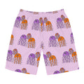 Hand-Drawn Jellyfish Pattern Board Shorts | All-Over Print