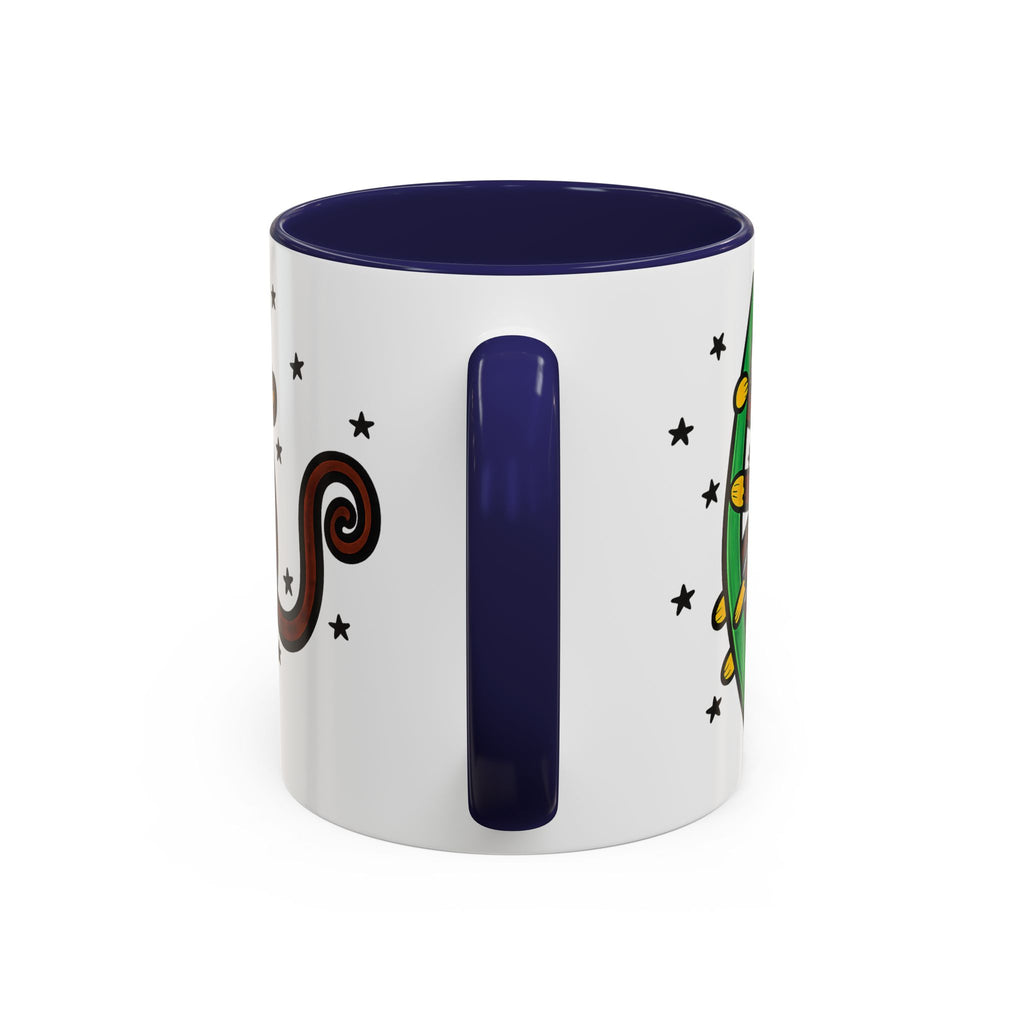 Hand-Drawn Playful Monkey on Vine Coffee Mug | Accent Mug 11oz 15oz