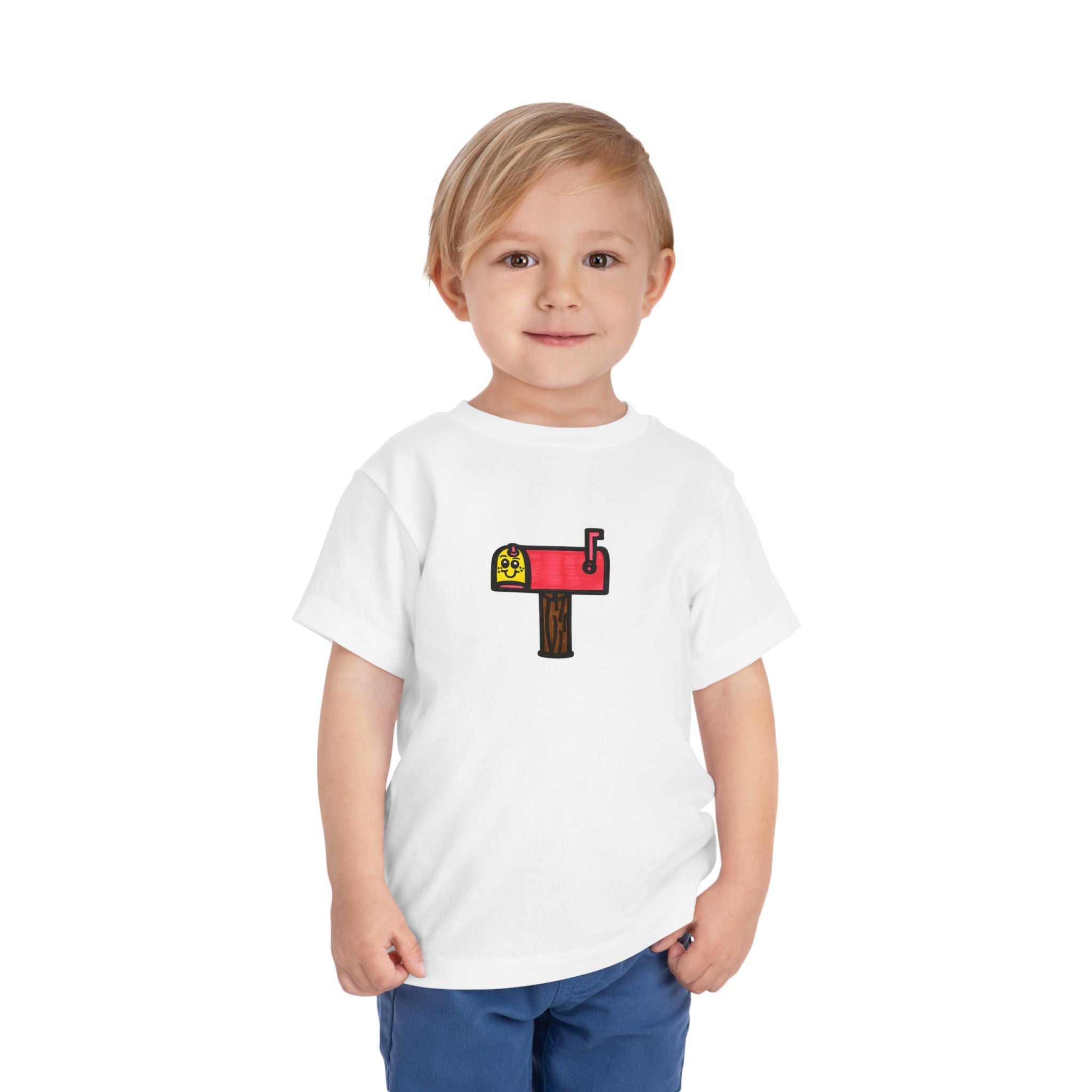 Hand-Drawn Cute Pink Mailbox toddler tee | Kids Mailbox Shirt, Postal Theme