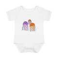 Hand-Drawn Colorful Jellyfish Infant Bodysuit | Cute Sea Life Baby Onesie