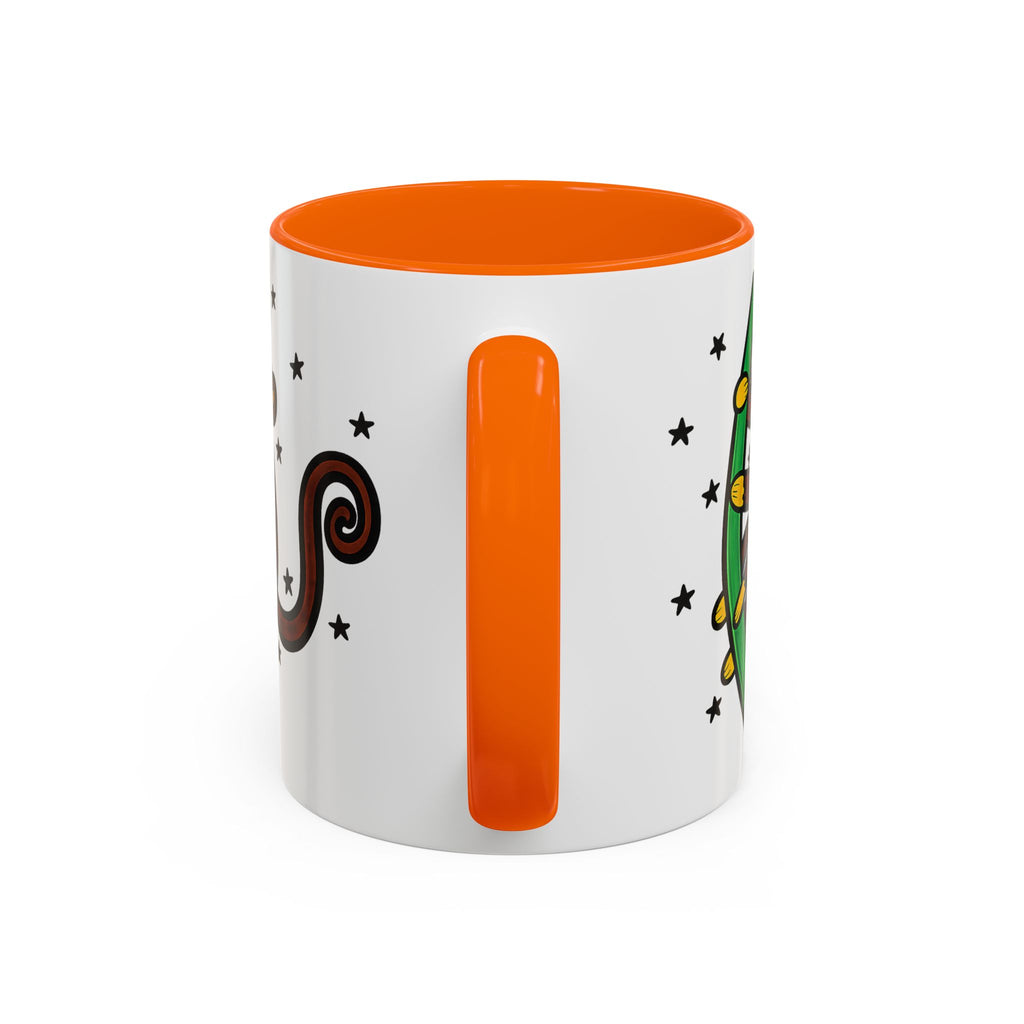 Hand-Drawn Playful Monkey on Vine Coffee Mug | Accent Mug 11oz 15oz