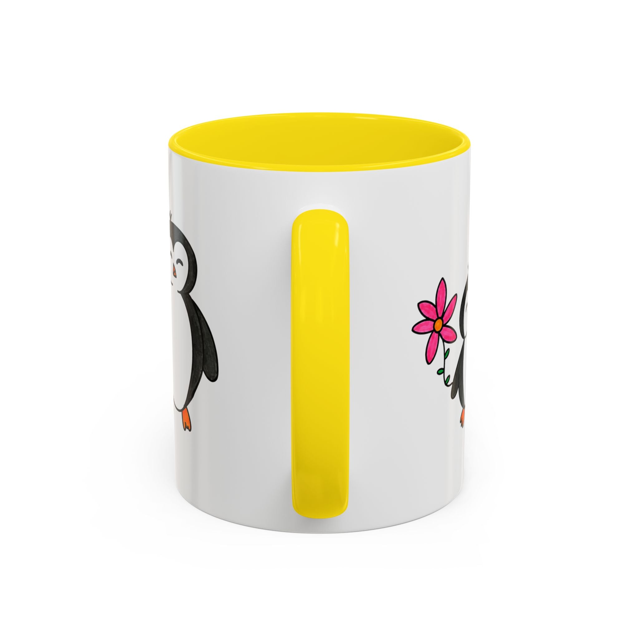 Hand-Drawn Cute Penguin Family Mug | Accent Coffee Mug