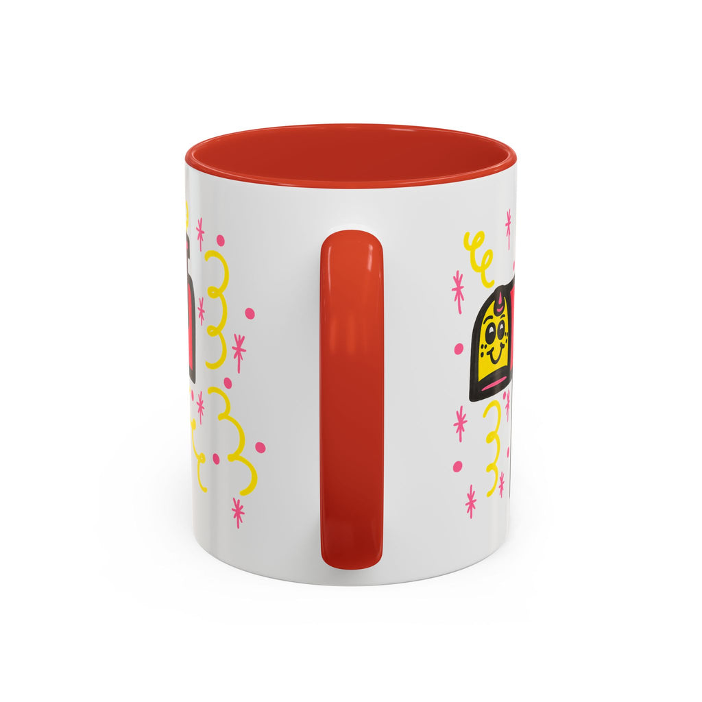 Hand-Drawn Cute Smiling Mailbox Mug | Accent Coffee Mug
