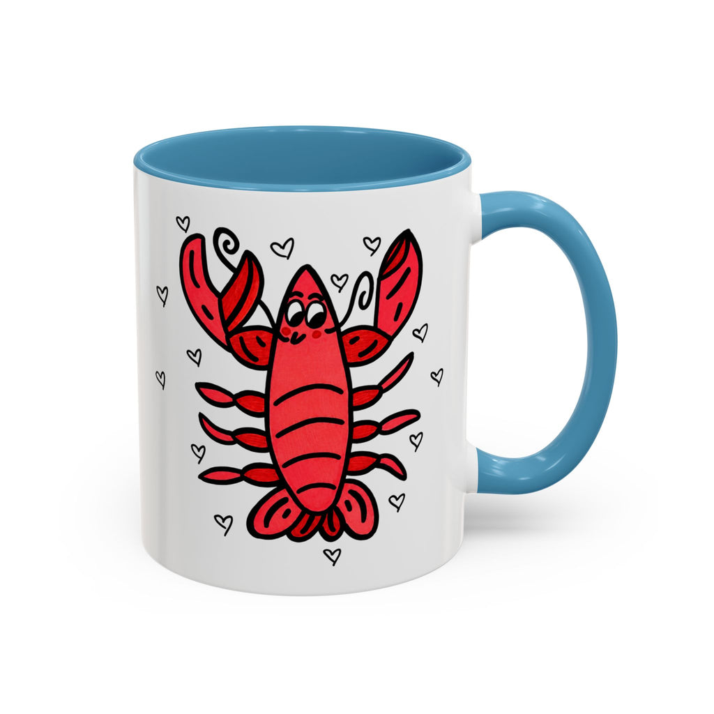 Hand-Drawn Cute Red Lobster Mug | Accent Coffee Mug 11oz 15oz