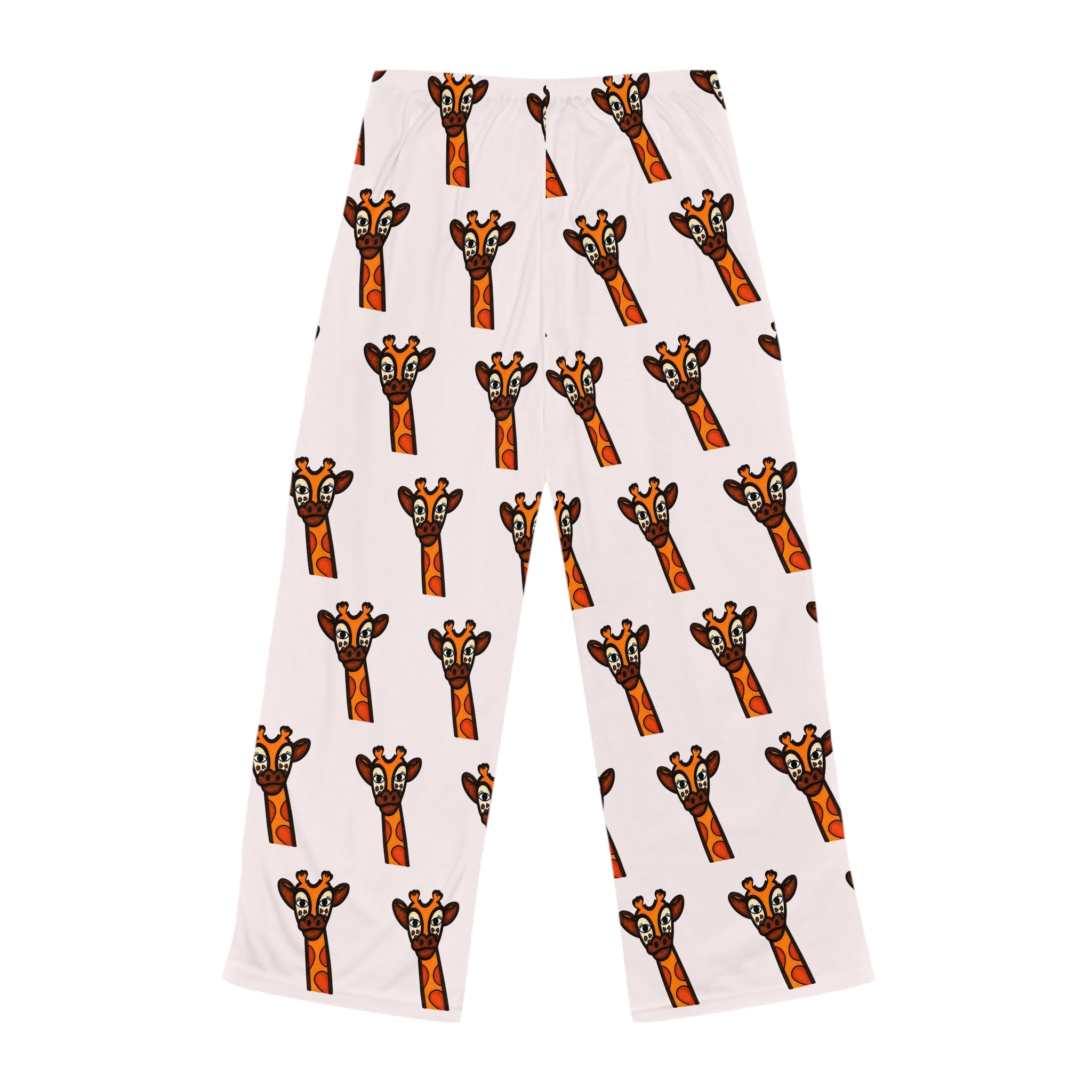 Hand-Drawn Cute Giraffe Face Print Pajama Pants | Women's Lounge Sleepwear