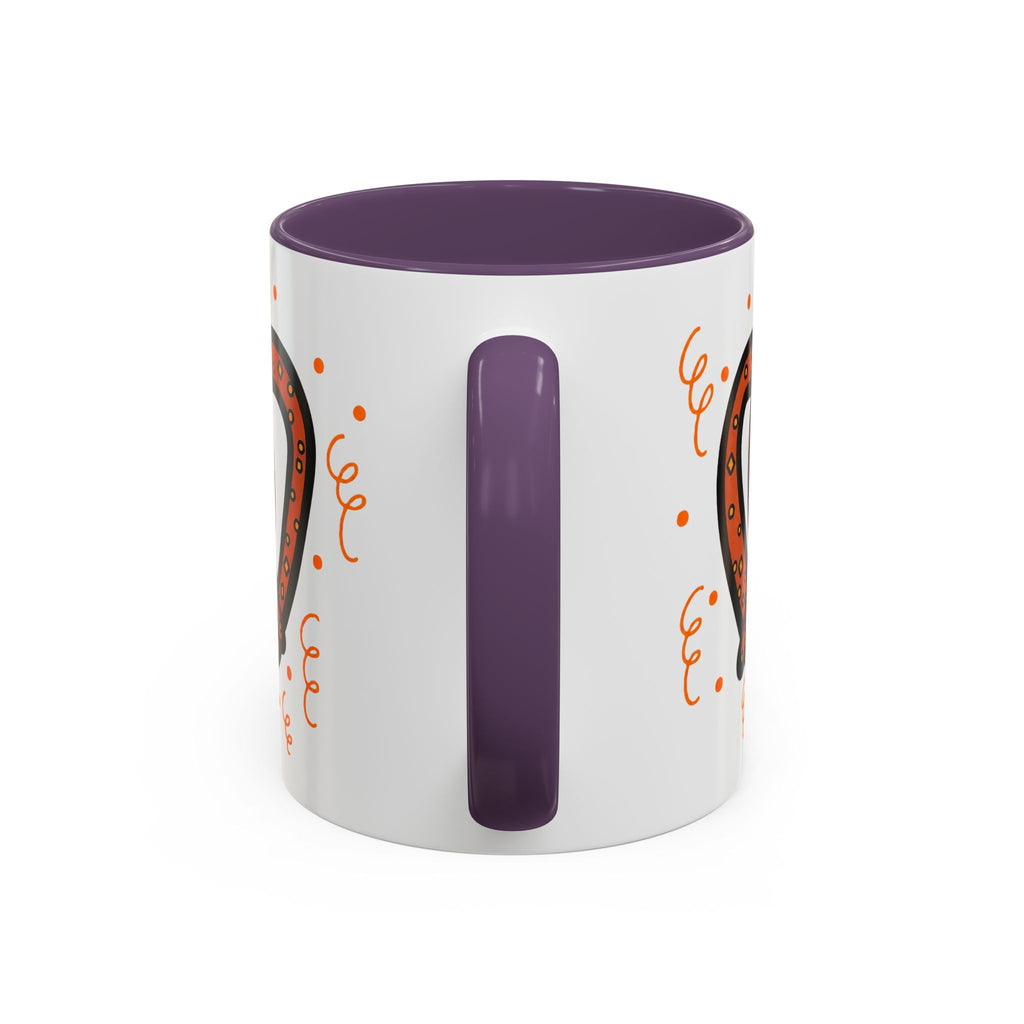 Hand-Drawn Orange Pattern Pretzel mug | Accent Coffee Mug 11oz 15oz