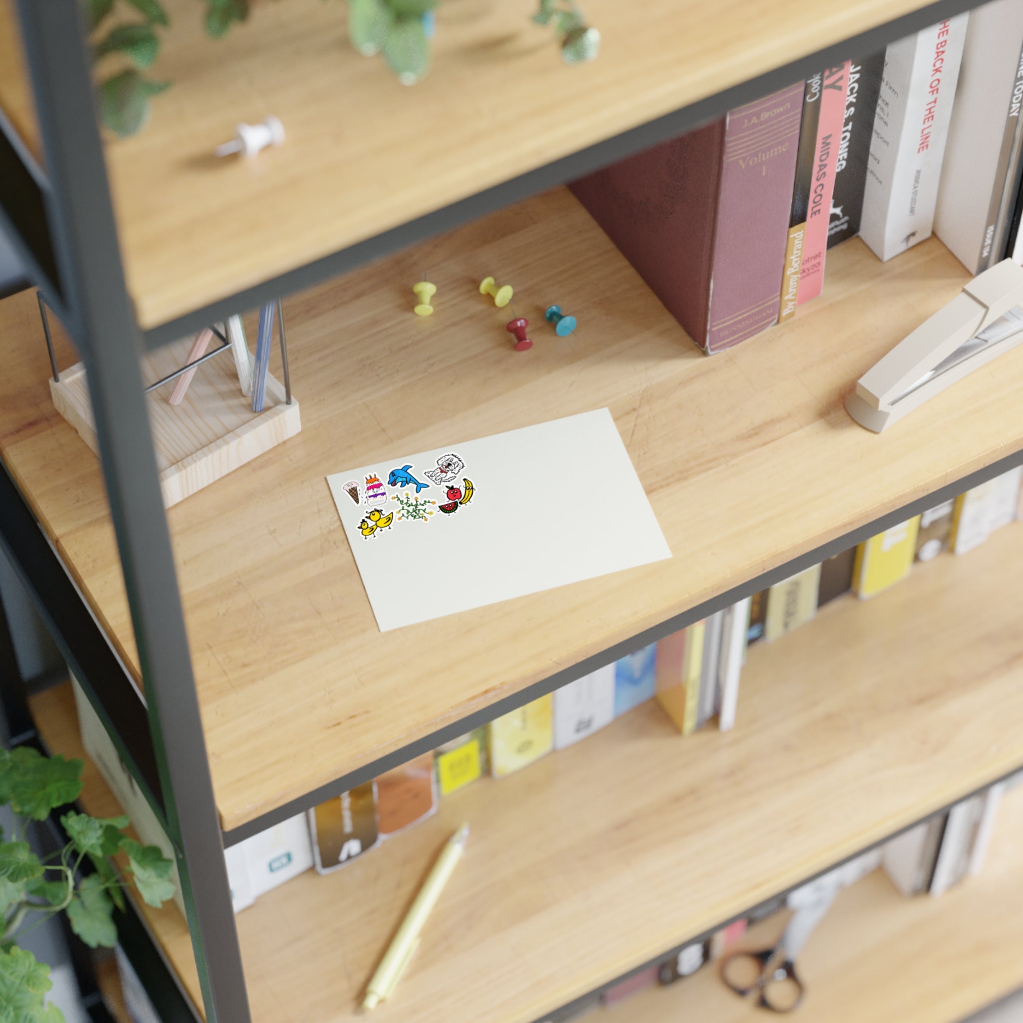Hand-Drawn Cute Doodle Variety Sticker Sheet | Small Fun Vinyl Stickers