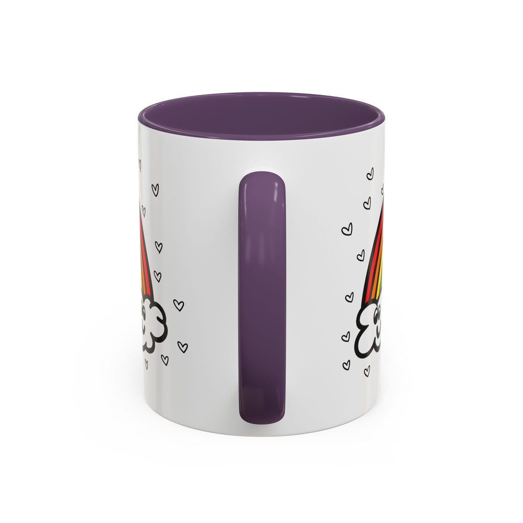 Hand-Drawn Smiling Rainbow Clouds mug | Accent Coffee Mug 11oz or 15oz