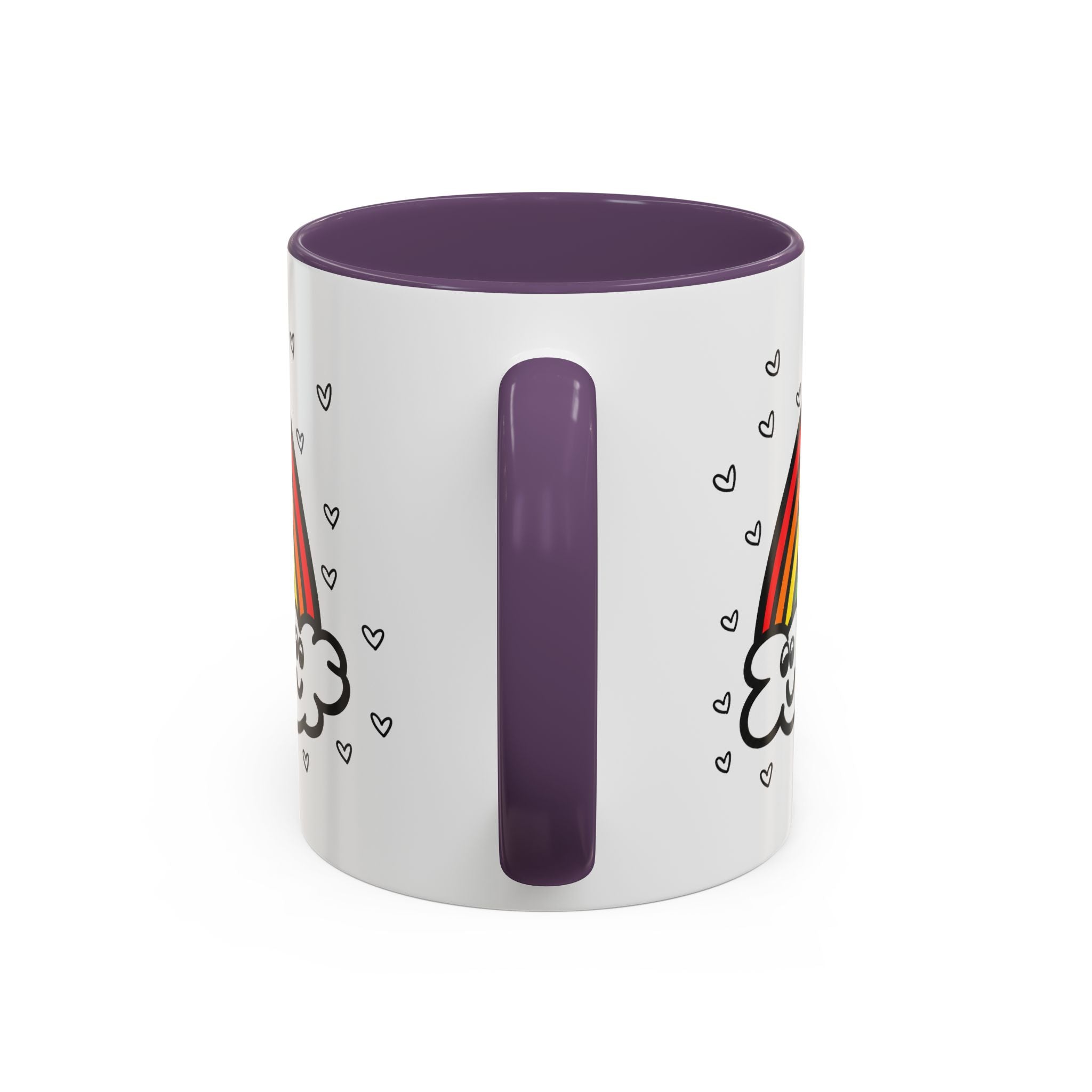 Hand-Drawn Smiling Rainbow Clouds mug | Accent Coffee Mug 11oz or 15oz
