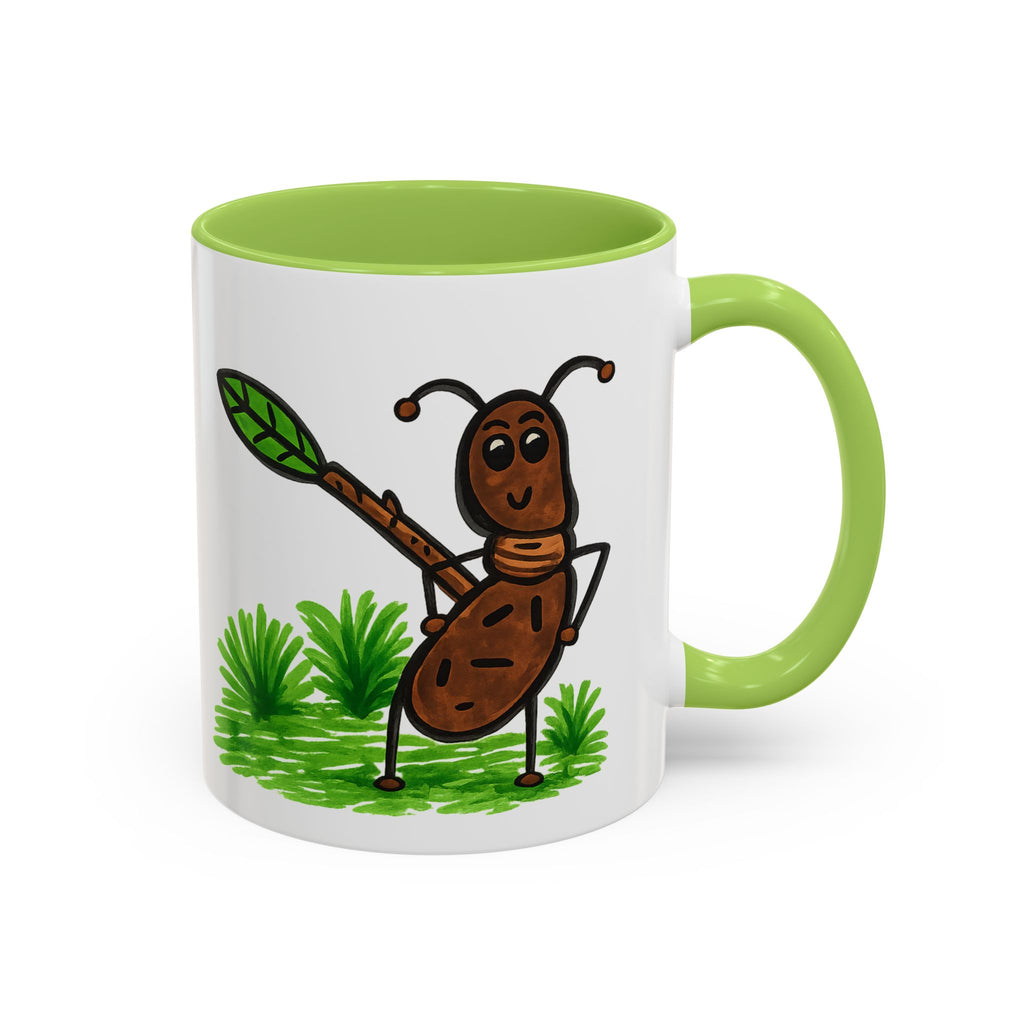 Hand-Drawn Dancing Ant Illustration Mug | Accent Coffee Mug