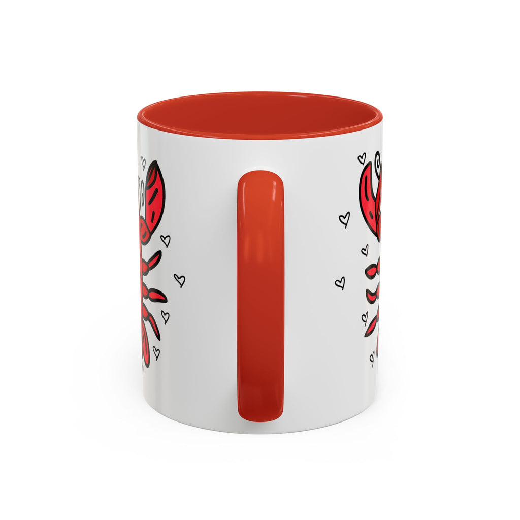 Hand-Drawn Cute Red Lobster Mug | Accent Coffee Mug 11oz 15oz