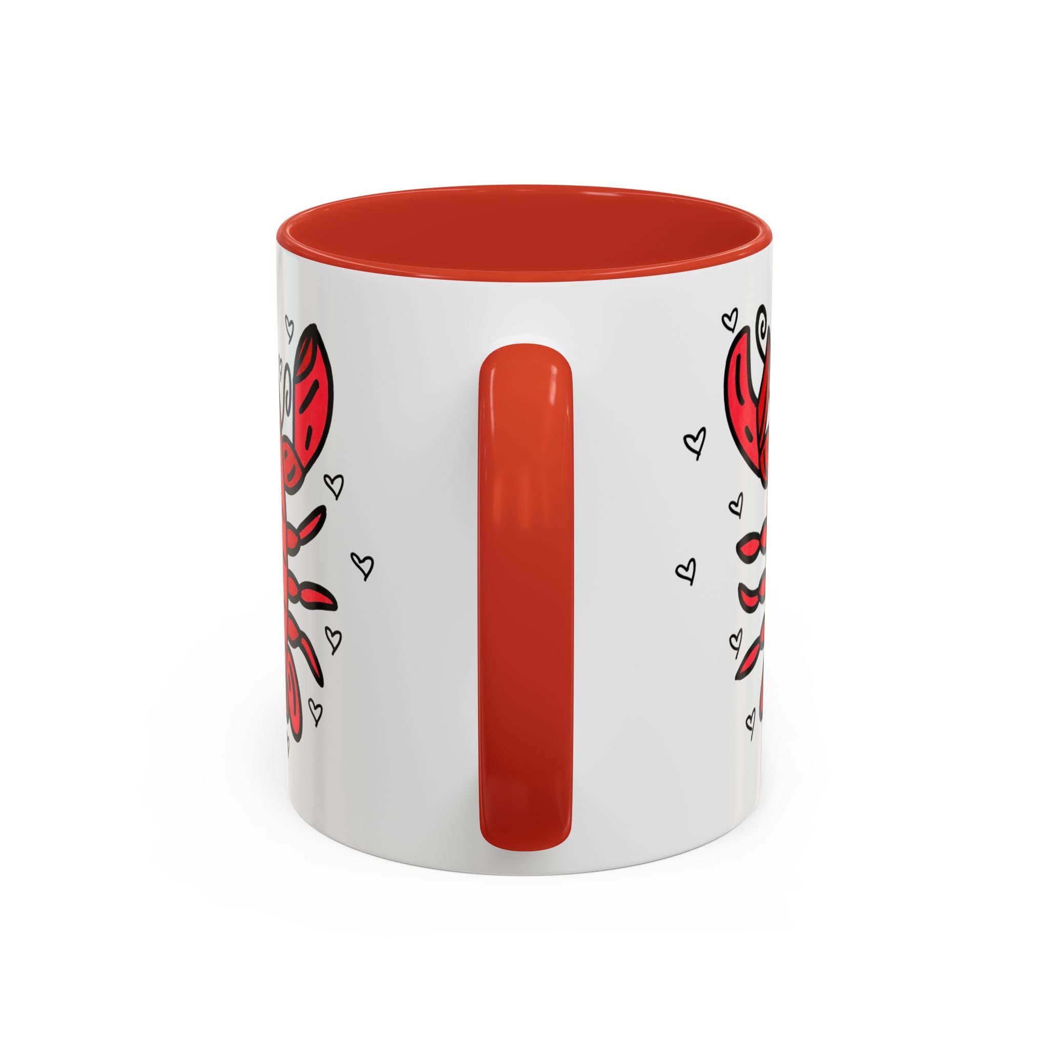Hand-Drawn Cute Red Lobster Mug | Accent Coffee Mug 11oz 15oz