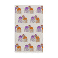 Hand-Drawn Orange Purple Jellyfish Swirls Hand Towel | Nautical Ocean Decor