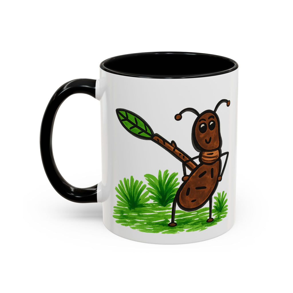 Hand-Drawn Dancing Ant Illustration Mug | Accent Coffee Mug