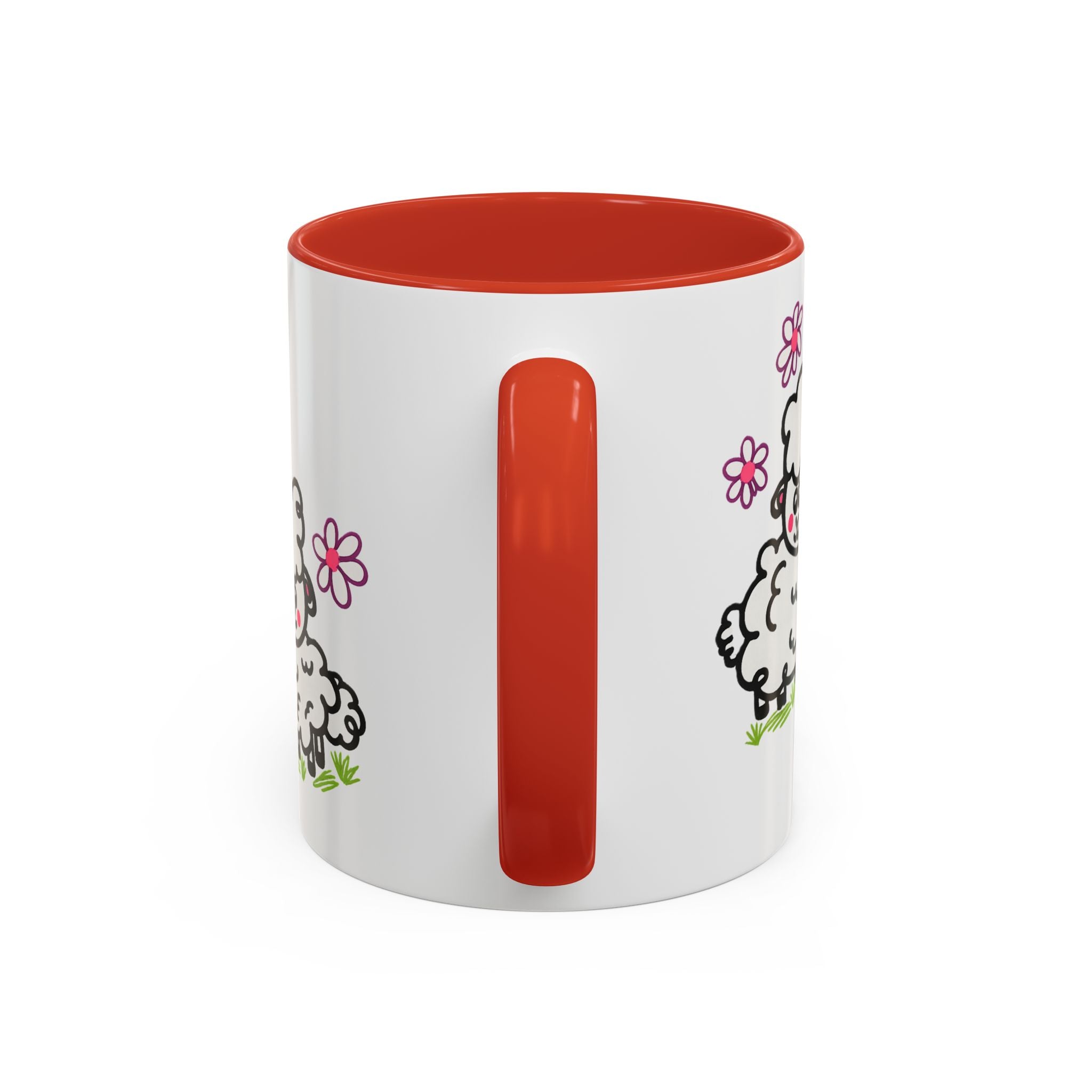 Hand-Drawn Cute Cartoon Sheep Pattern Mug | Accent Coffee Mug
