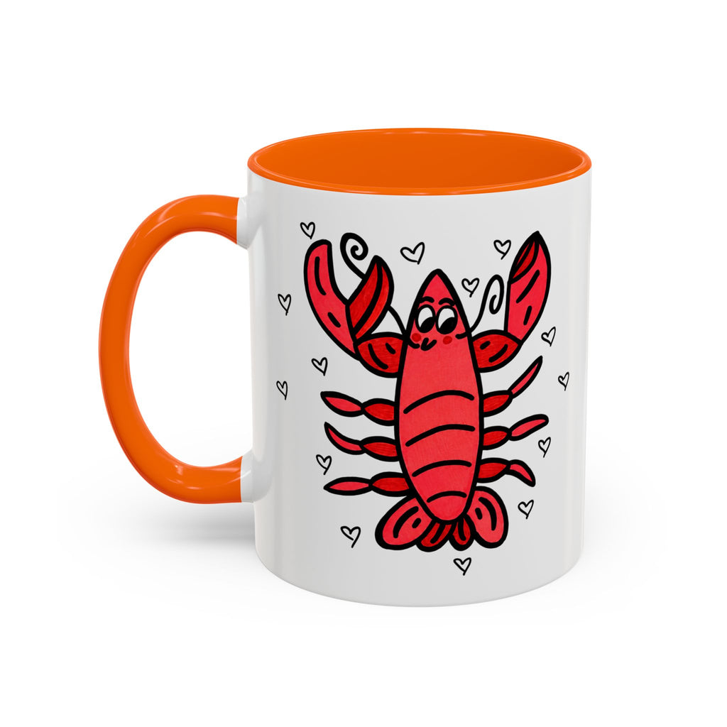 Hand-Drawn Cute Red Lobster Mug | Accent Coffee Mug 11oz 15oz