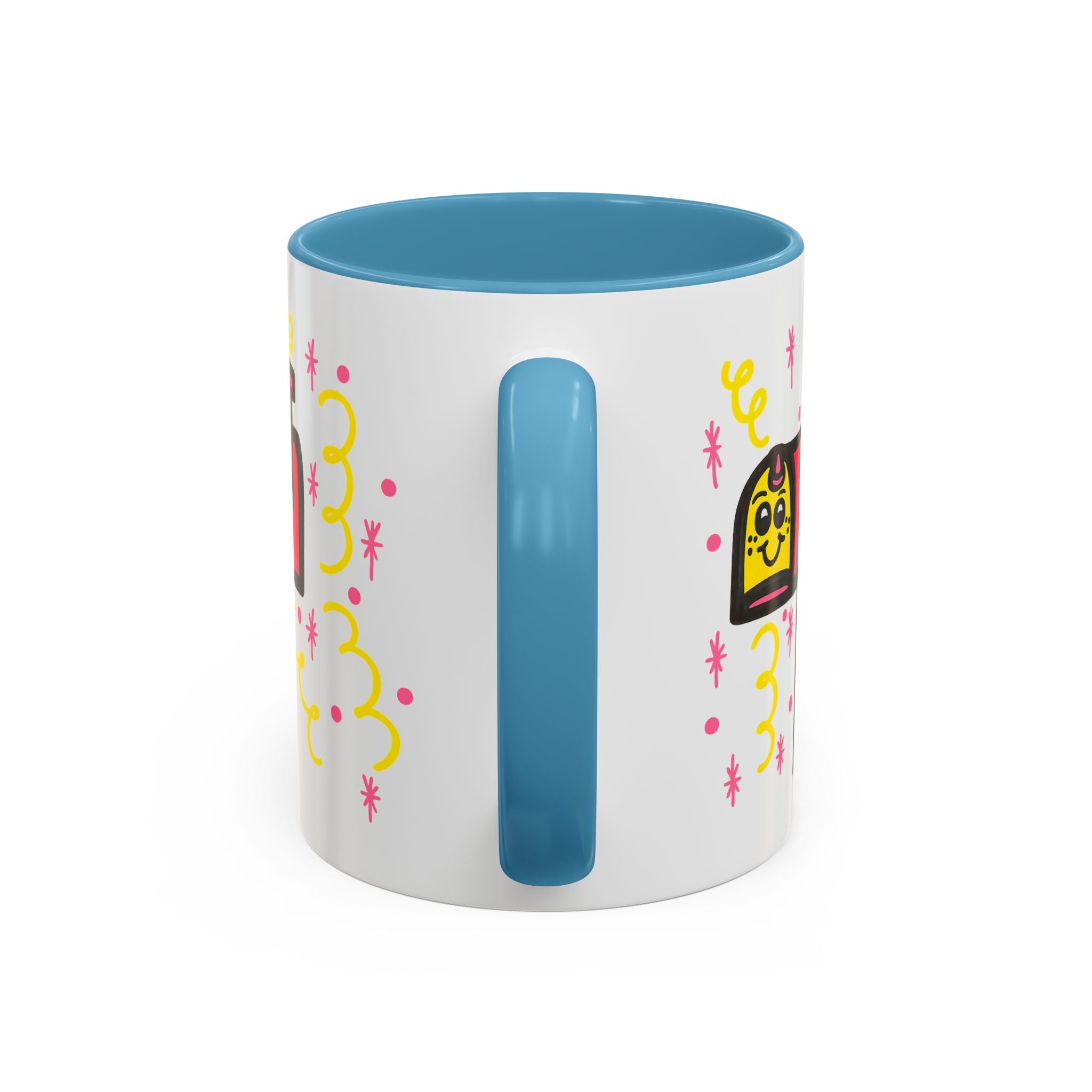 Hand-Drawn Cute Smiling Mailbox Mug | Accent Coffee Mug