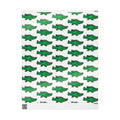 Hand-Drawn Green Cartoon Alligator Wrapping Paper | Repeating Dino Pattern