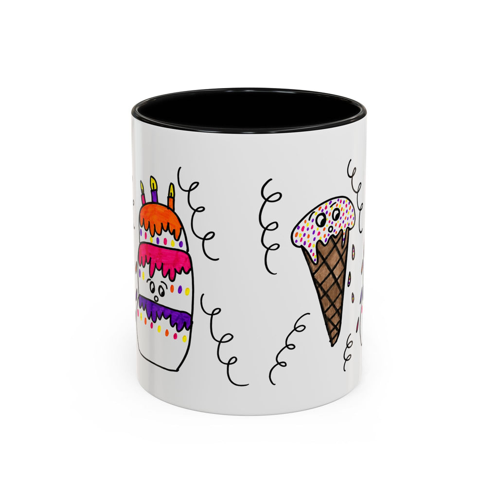 Hand-Drawn Cute Doodle Ice Cream & Cake Mug | Accent Coffee Mug