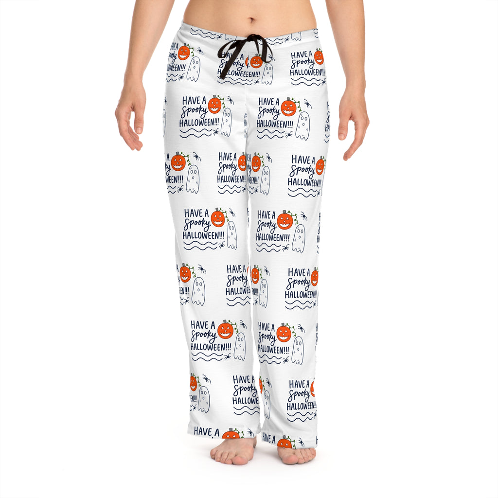 Hand-Drawn Have a Spooky Halloween Pattern Pajama Pants | Halloween Pajama Pants