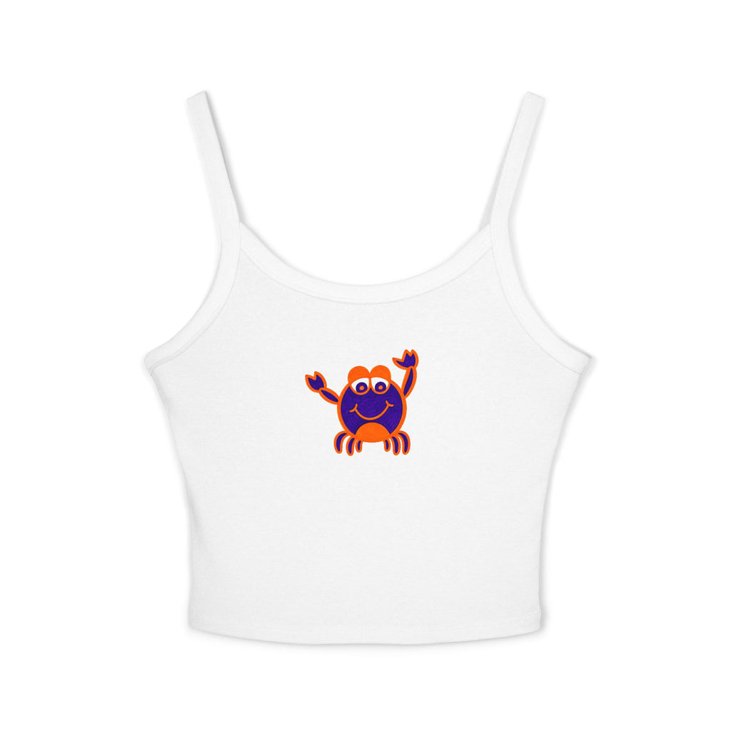 Hand-Drawn Purple and Orange Crab Tank Top | Cute Beachy Sea Creature Graphic