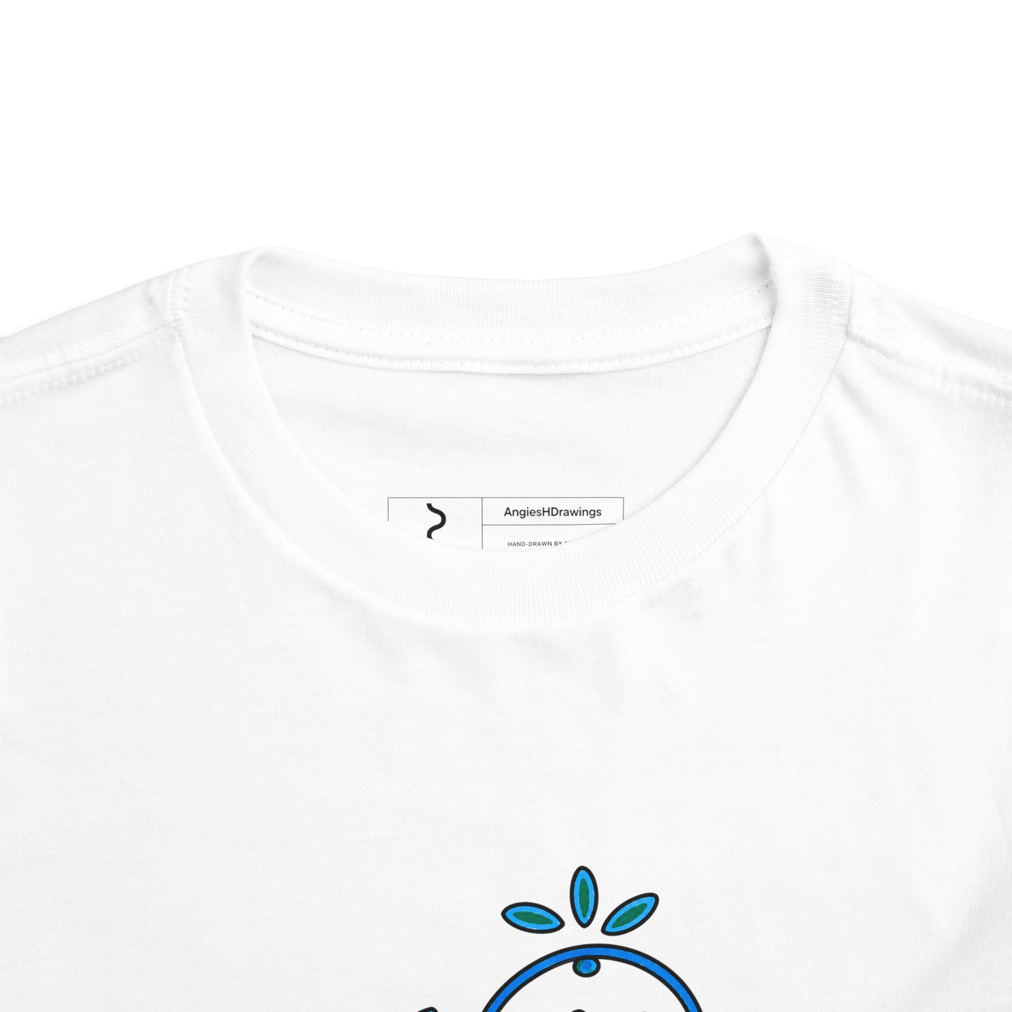 Hand-Drawn Smiling Blue Whale graphic tee Toddler Tee | Cute Ocean Animal