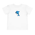 Hand-Drawn Blue Cartoon Dolphin Toddler Tee | Cute Sea Animal Kids Shirt