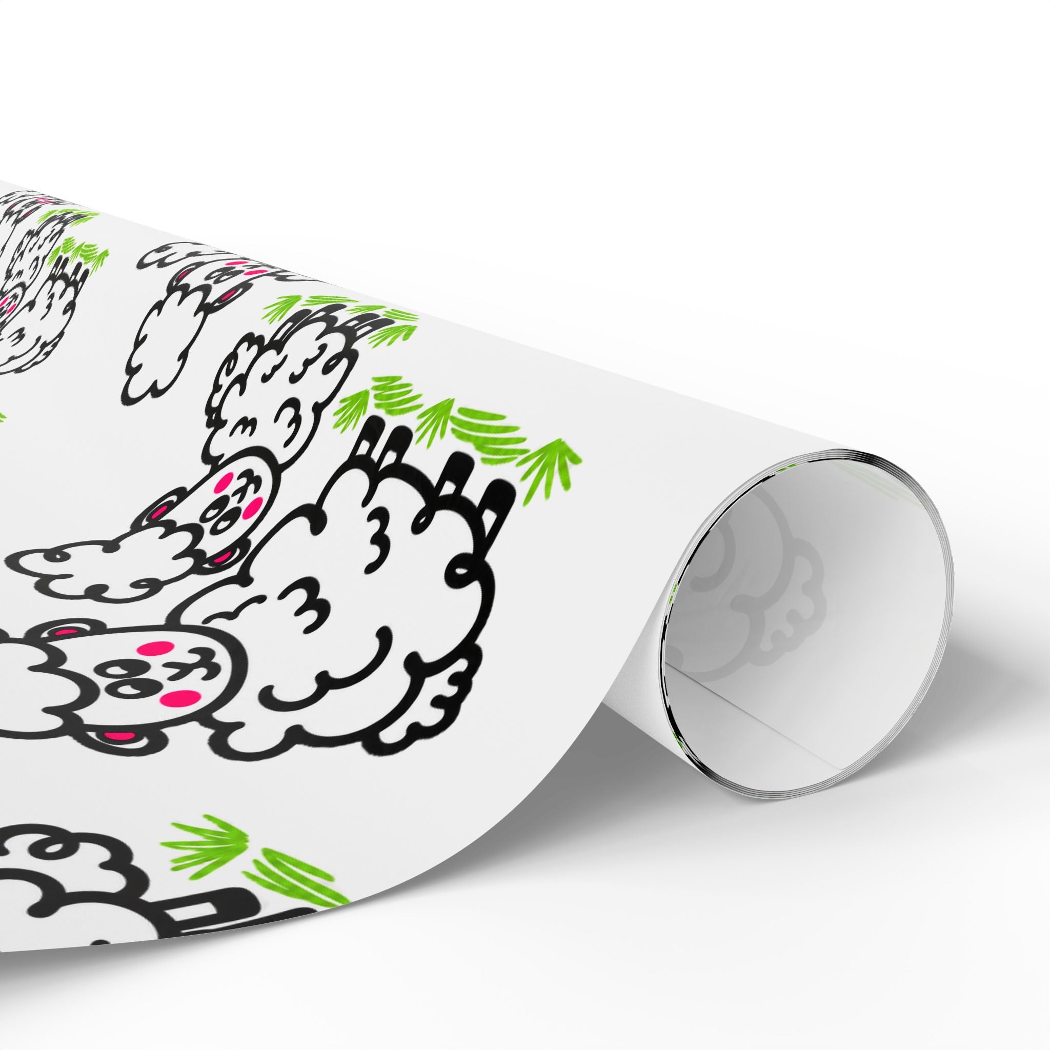 Hand-Drawn Cute Cartoon Sheep Pattern Wrapping Paper | Nursery Animal Gift Wrap