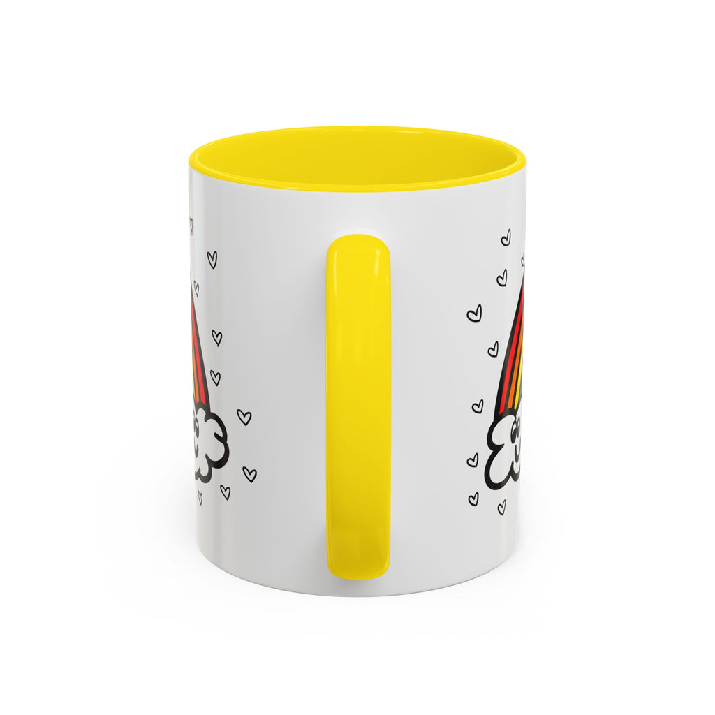 Hand-Drawn Smiling Rainbow Clouds mug | Accent Coffee Mug 11oz or 15oz