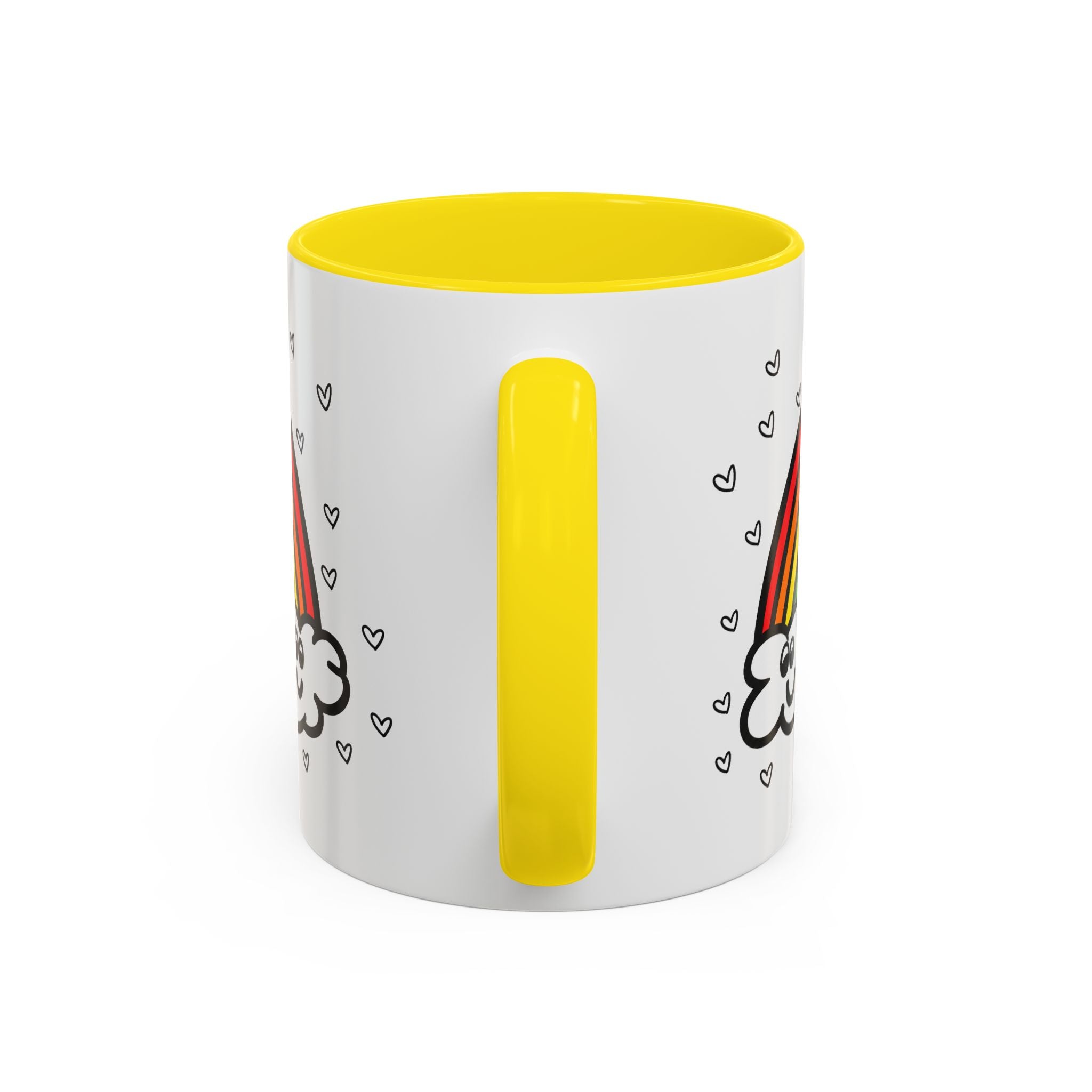 Hand-Drawn Smiling Rainbow Clouds mug | Accent Coffee Mug 11oz or 15oz