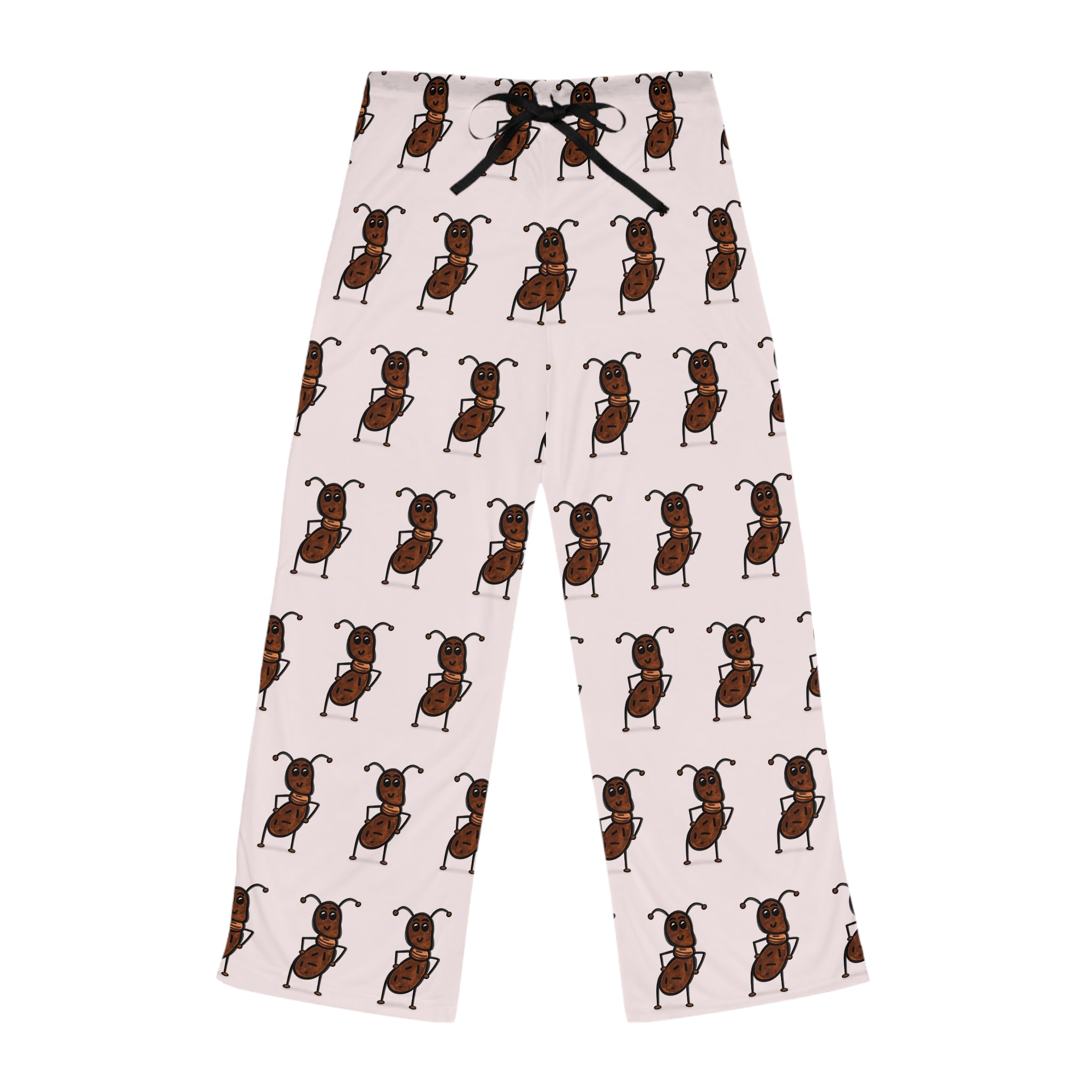 Hand-Drawn Dancing Ant Pajama Pants | Insect Pattern Sleepwear