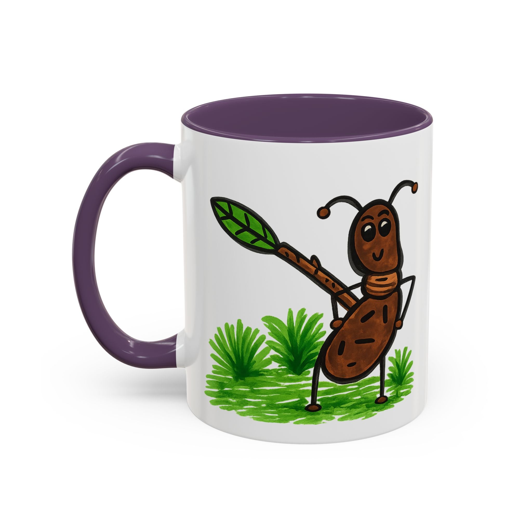 Hand-Drawn Dancing Ant Illustration Mug | Accent Coffee Mug