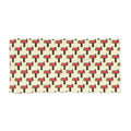 Hand-Drawn Retro Mailbox Pattern Beach Towel | Vintage Postbox Design