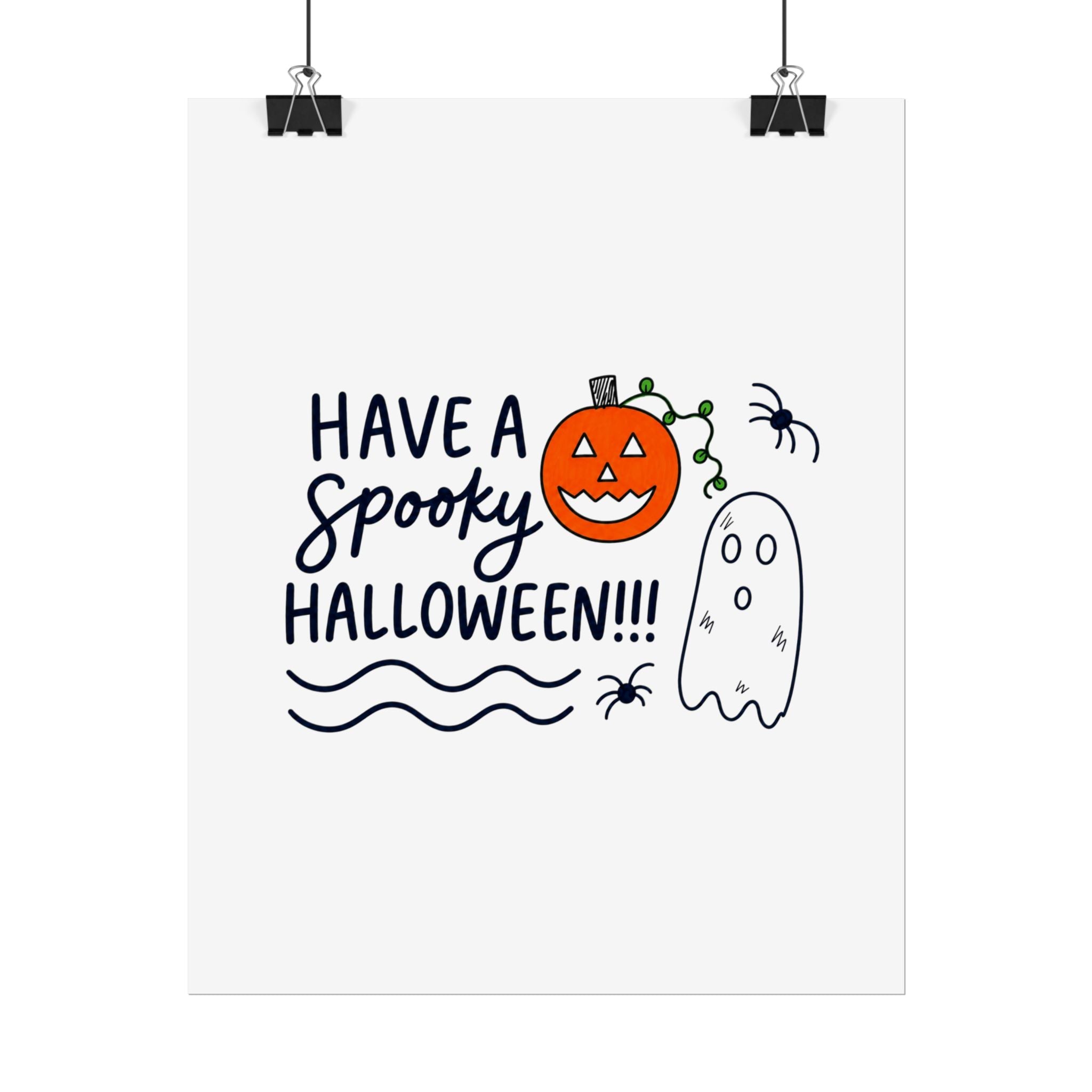 Hand-Drawn Have a Spooky Halloween Poster | Rolled Halloween Wall Art