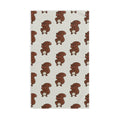 Hand-Drawn Cartoon Squirrel Pattern Hand Towel | Cute Brown Squirrel Design